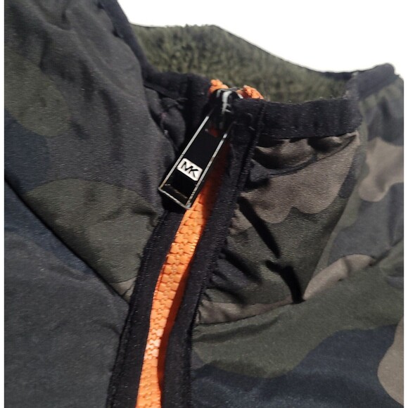 MICHAEL KORS Squaw Faux Shearling Camo Zip Vest Sherpa Fleece MENS SIZE XL EUC - Picture 11 of 12